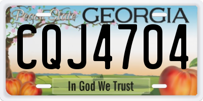 GA license plate CQJ4704