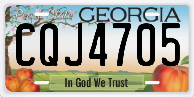 GA license plate CQJ4705