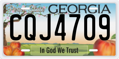GA license plate CQJ4709