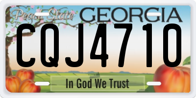 GA license plate CQJ4710