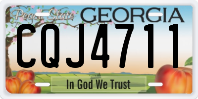 GA license plate CQJ4711