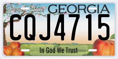 GA license plate CQJ4715