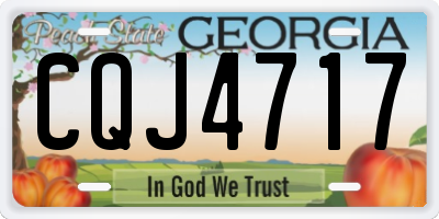 GA license plate CQJ4717