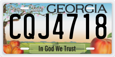 GA license plate CQJ4718