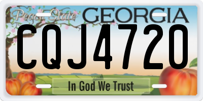 GA license plate CQJ4720