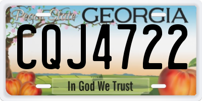 GA license plate CQJ4722