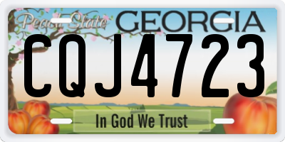 GA license plate CQJ4723