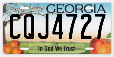 GA license plate CQJ4727