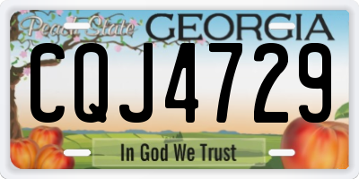 GA license plate CQJ4729