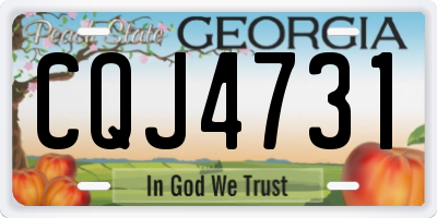 GA license plate CQJ4731