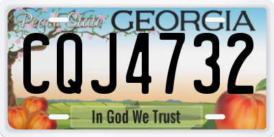 GA license plate CQJ4732