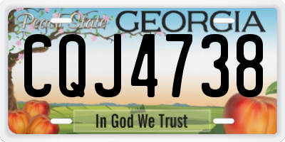GA license plate CQJ4738