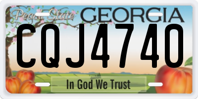 GA license plate CQJ4740