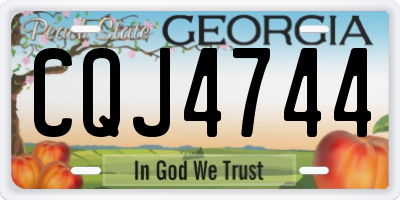 GA license plate CQJ4744