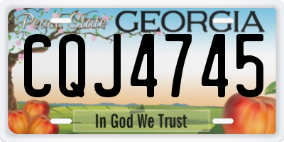 GA license plate CQJ4745