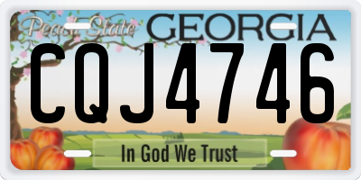 GA license plate CQJ4746