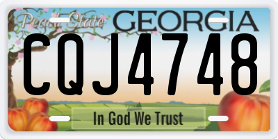 GA license plate CQJ4748