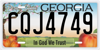 GA license plate CQJ4749