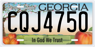 GA license plate CQJ4750