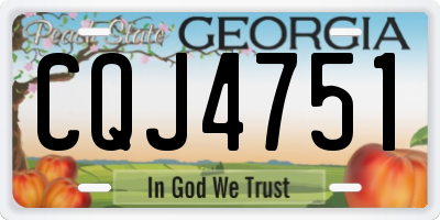 GA license plate CQJ4751