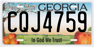 GA license plate CQJ4759