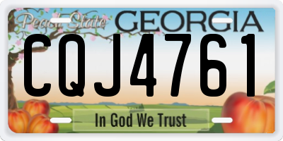 GA license plate CQJ4761