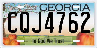 GA license plate CQJ4762