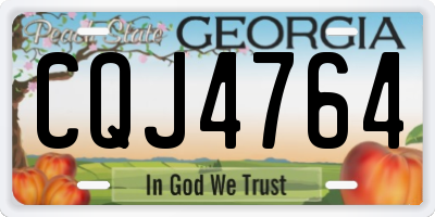 GA license plate CQJ4764