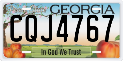 GA license plate CQJ4767
