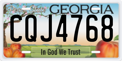 GA license plate CQJ4768