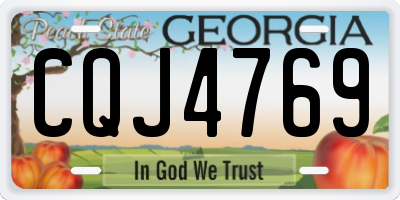 GA license plate CQJ4769
