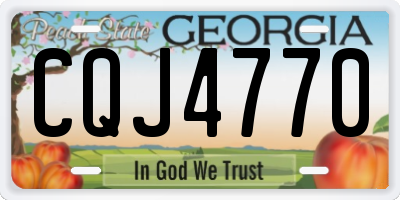 GA license plate CQJ4770