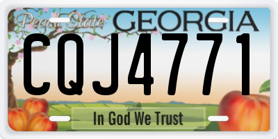 GA license plate CQJ4771