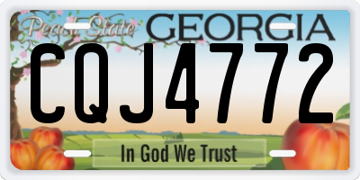 GA license plate CQJ4772
