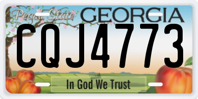 GA license plate CQJ4773