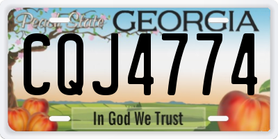GA license plate CQJ4774