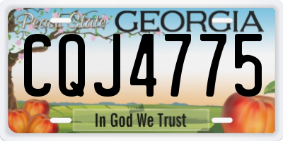 GA license plate CQJ4775