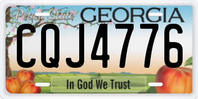 GA license plate CQJ4776