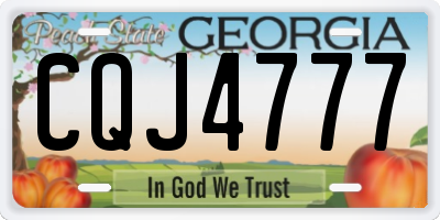 GA license plate CQJ4777