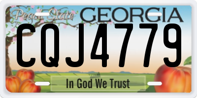 GA license plate CQJ4779