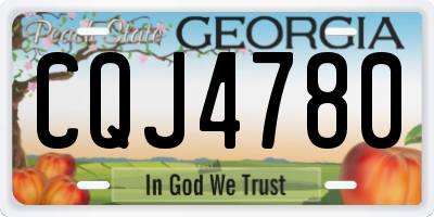 GA license plate CQJ4780