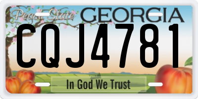 GA license plate CQJ4781