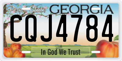 GA license plate CQJ4784