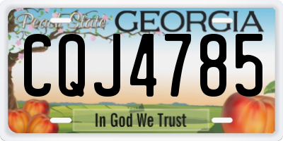 GA license plate CQJ4785