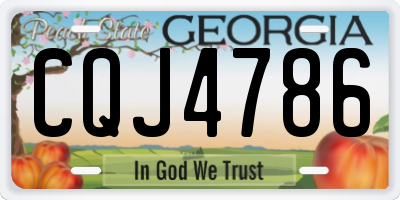 GA license plate CQJ4786