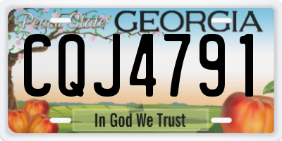 GA license plate CQJ4791