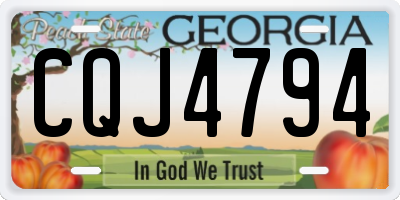 GA license plate CQJ4794