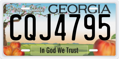 GA license plate CQJ4795