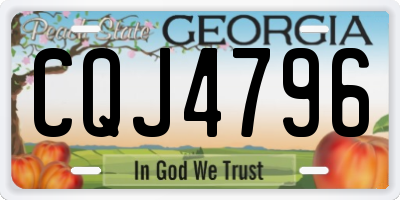 GA license plate CQJ4796