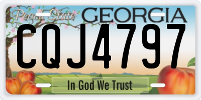 GA license plate CQJ4797